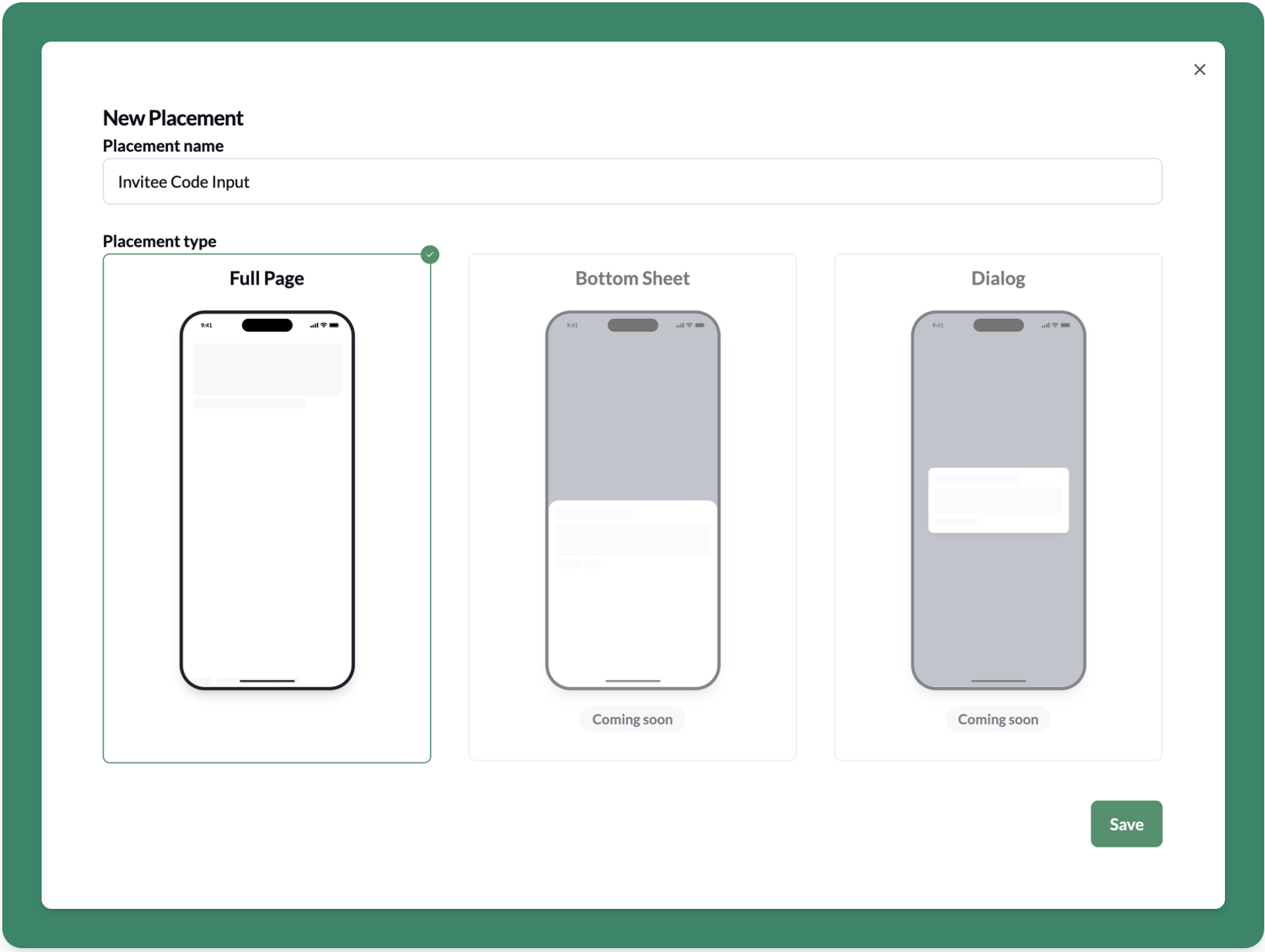 Flock Mobile App Placements Interface